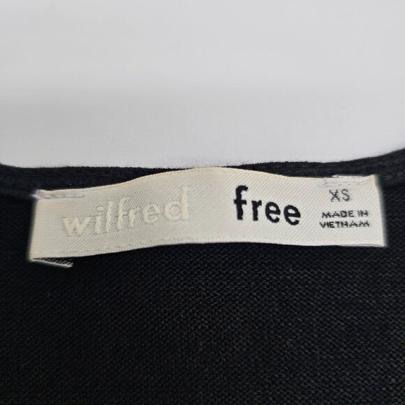Aritzia Wilfred Free Valeria Deep V-Neck Top XS, Black - Picture 3 of 11